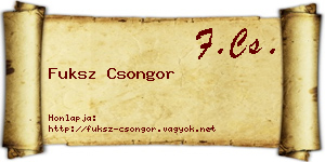 Fuksz Csongor névjegykártya